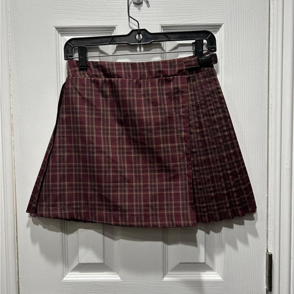 Plaid Pleated Skirt wild fable size medium